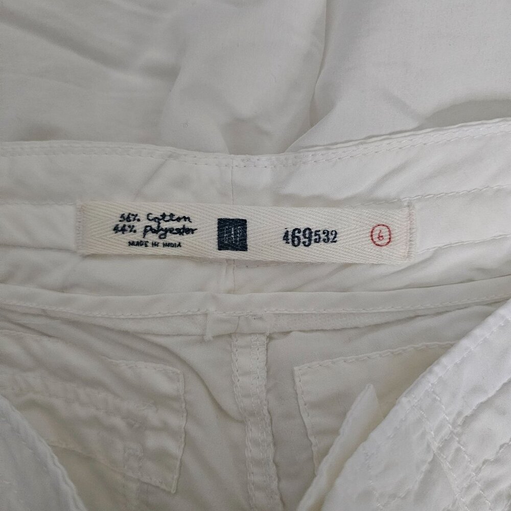 GAP Women's White 469532 Zippered Pockets Board Shorts Size 6 - Picture 6 of 12
